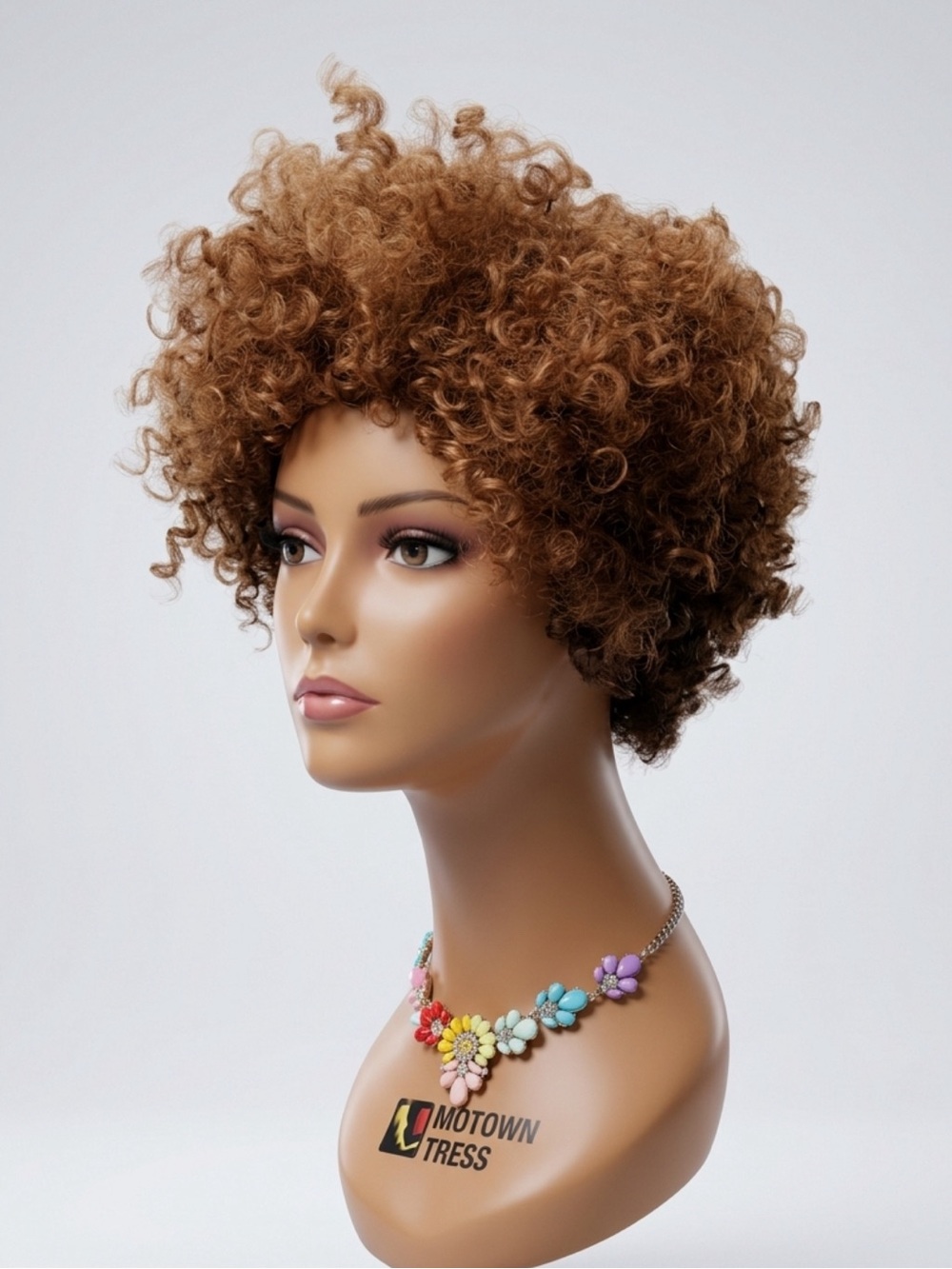 Short Curly Wig in Light/Brown